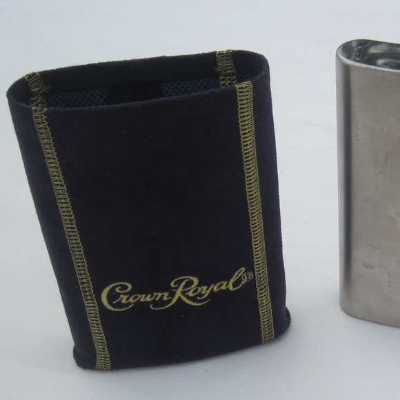 Crown Royal Whiskey Flask w/purple suede cover - Picture 7 of 7